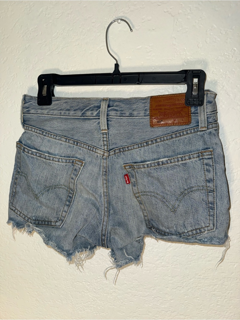 Levi's Faded Light Blue Denim Cutoff Shorts